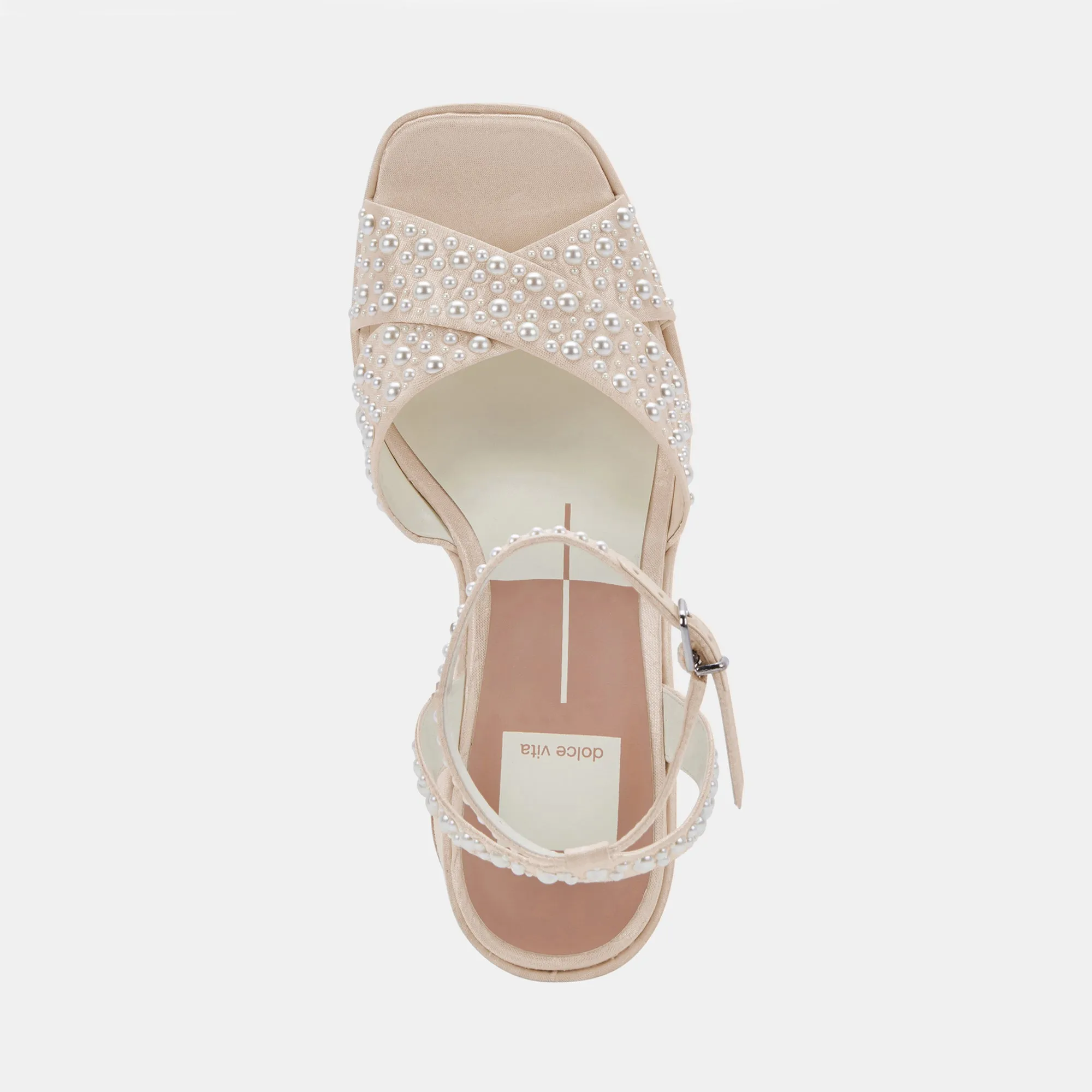 WESSI PEARL HEELS VANILLA PEARLS