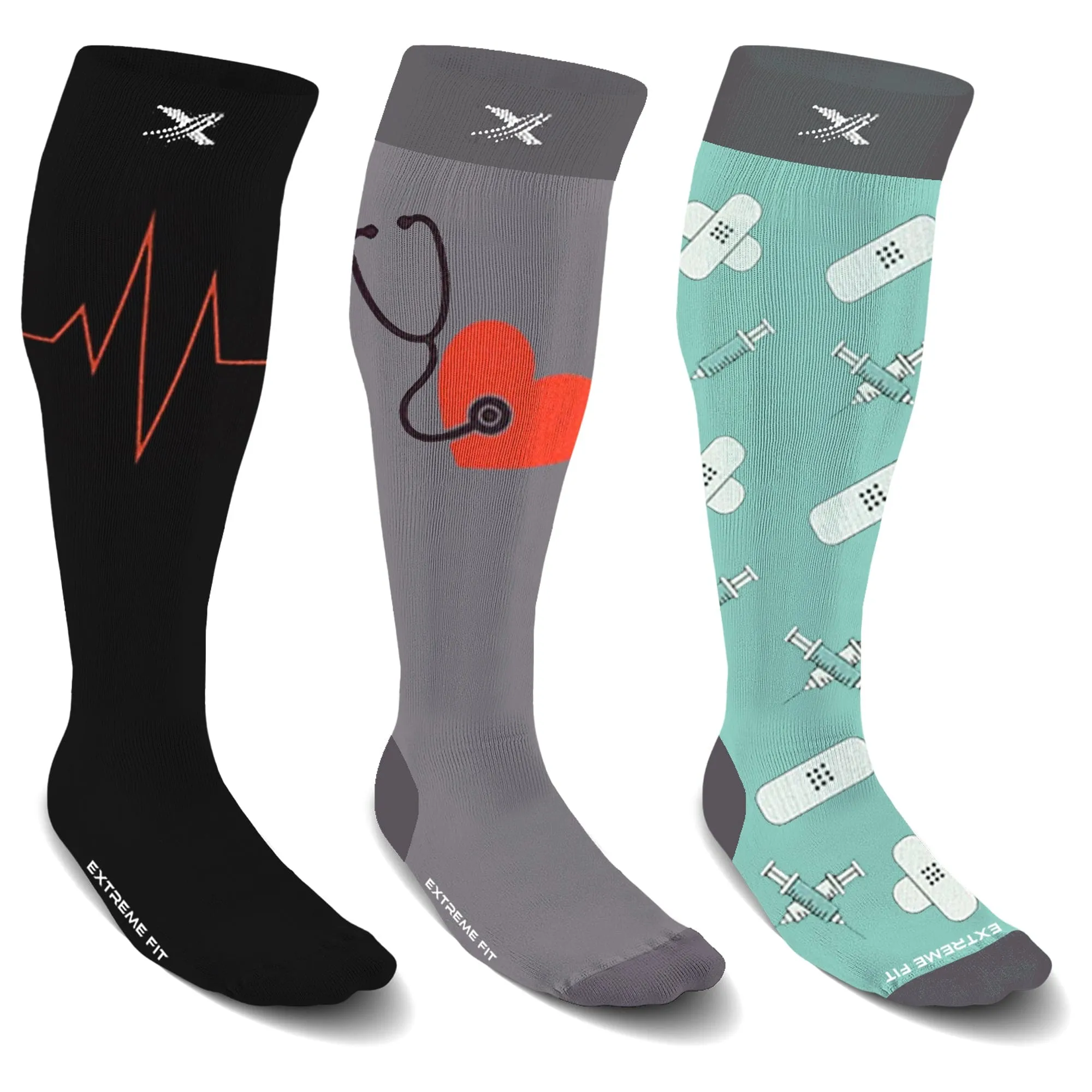 Wide Calf Graduated Socks (3-Pairs)