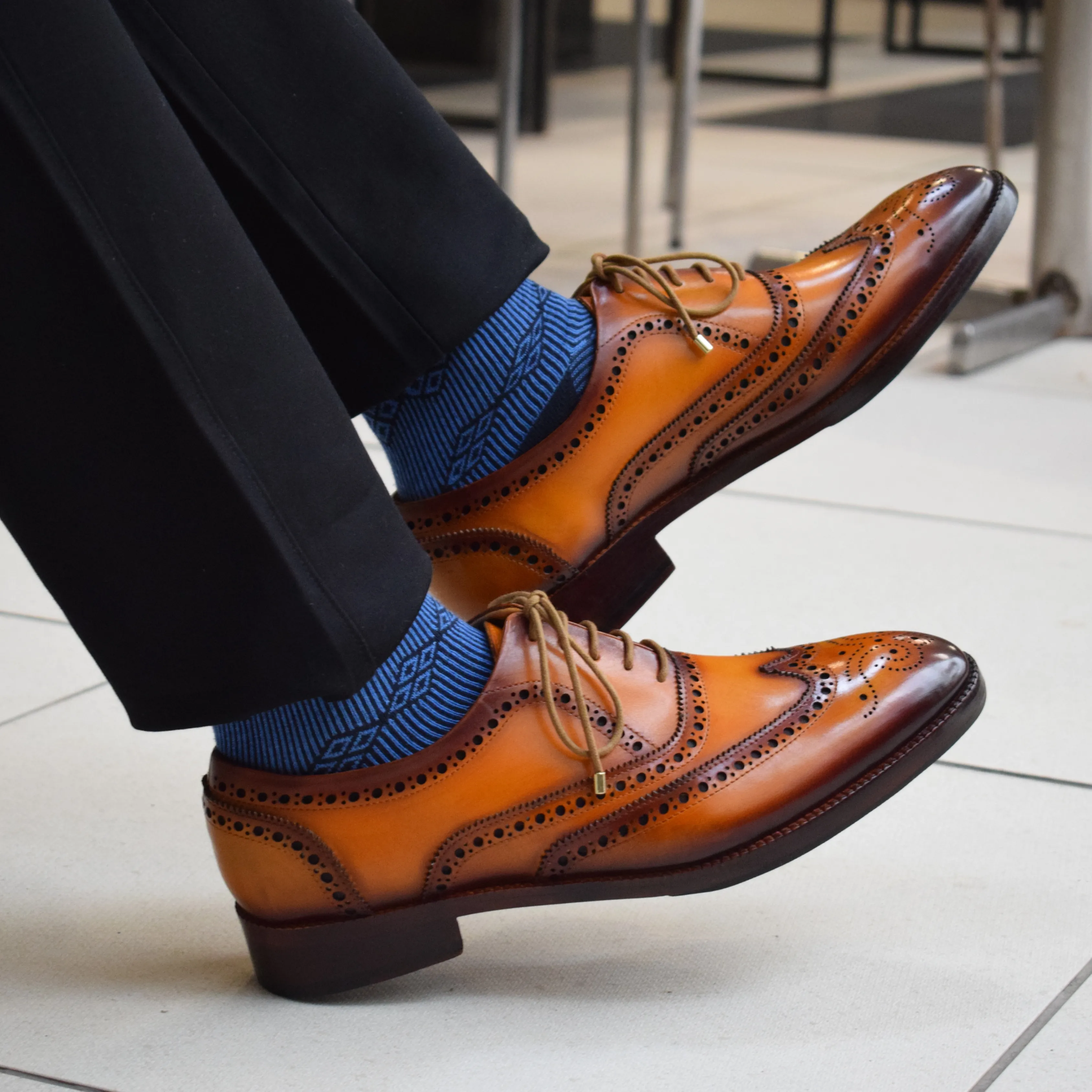 Wingtip Brogue Oxford- Tan