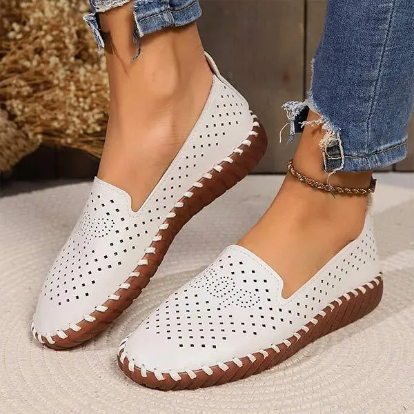 Women's Breathable Hollow Out Casual Flats 23795726C