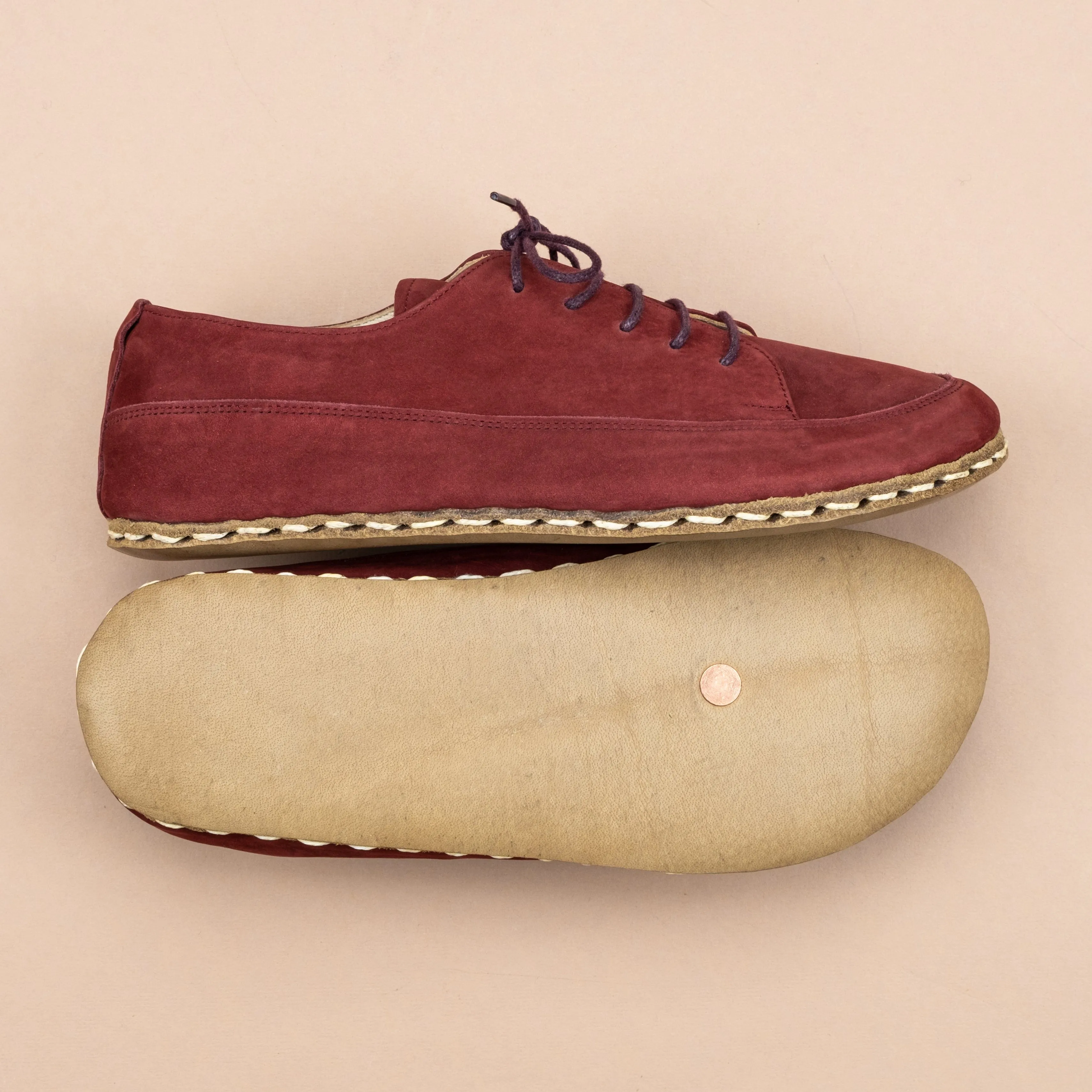 Women's Burgundy Barefoot Sneakers