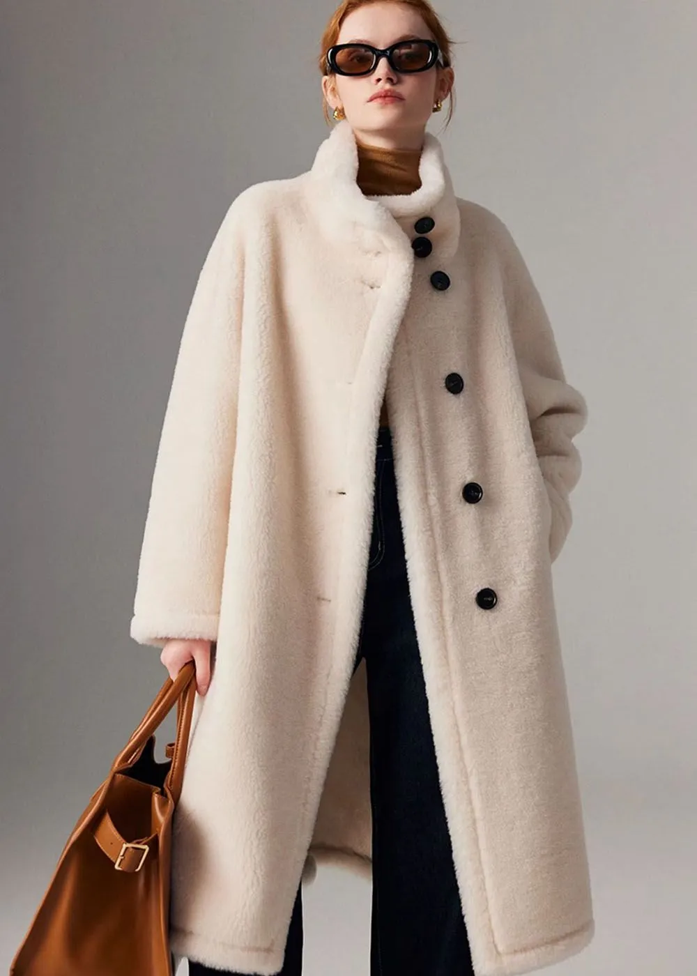 Wool Fur Single Breasted Teddy Coat