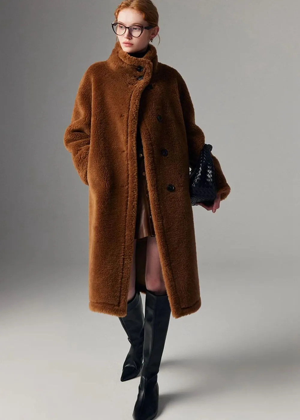 Wool Fur Single Breasted Teddy Coat