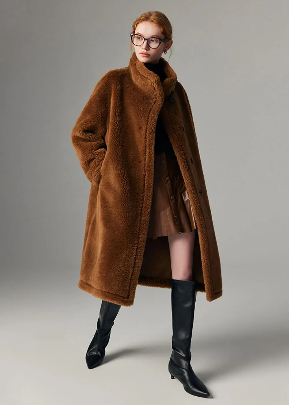 Wool Fur Single Breasted Teddy Coat