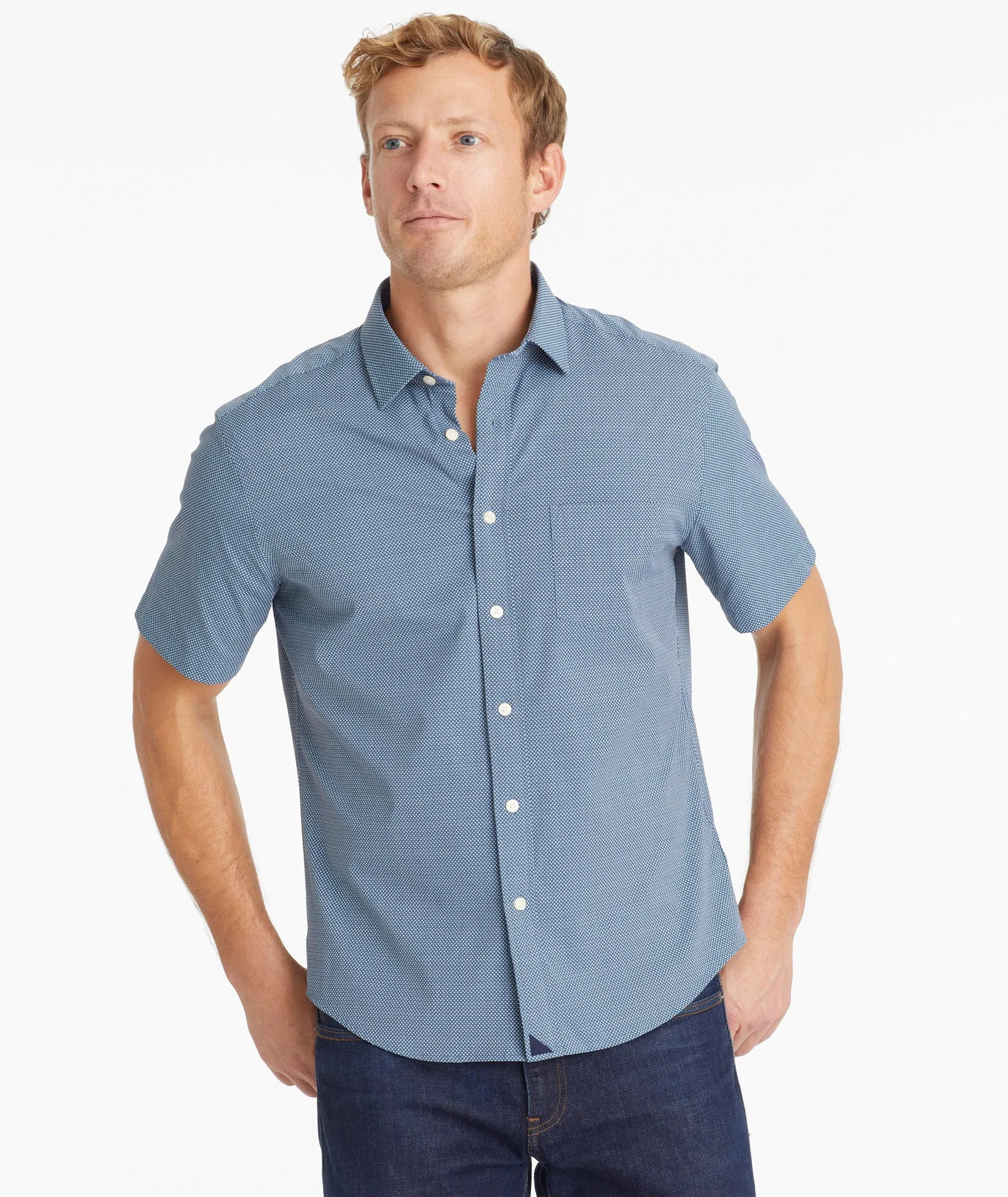 Wrinkle-Free Performance Short-Sleeve Benham Shirt