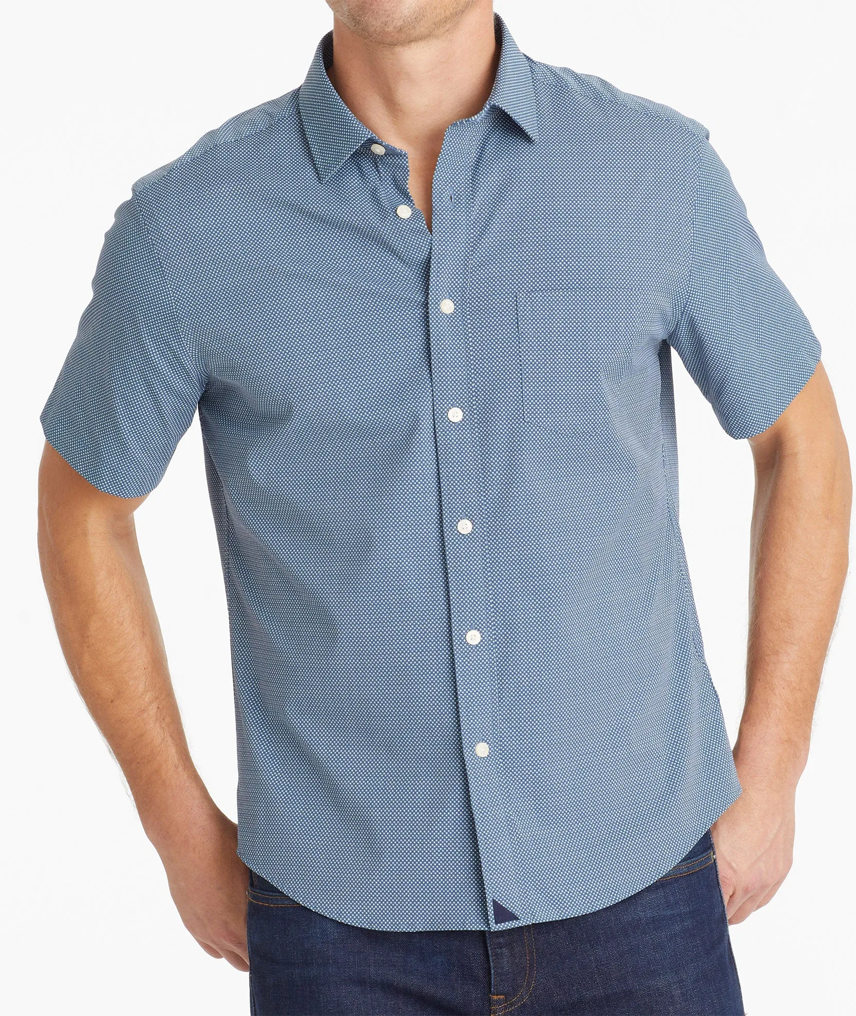 Wrinkle-Free Performance Short-Sleeve Benham Shirt