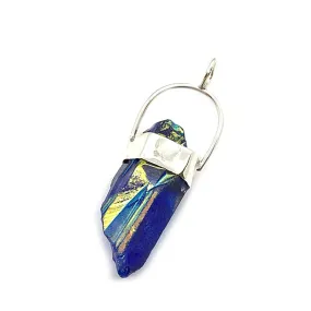 Zella-4 Blue Aqua Aura Quartz Pendant